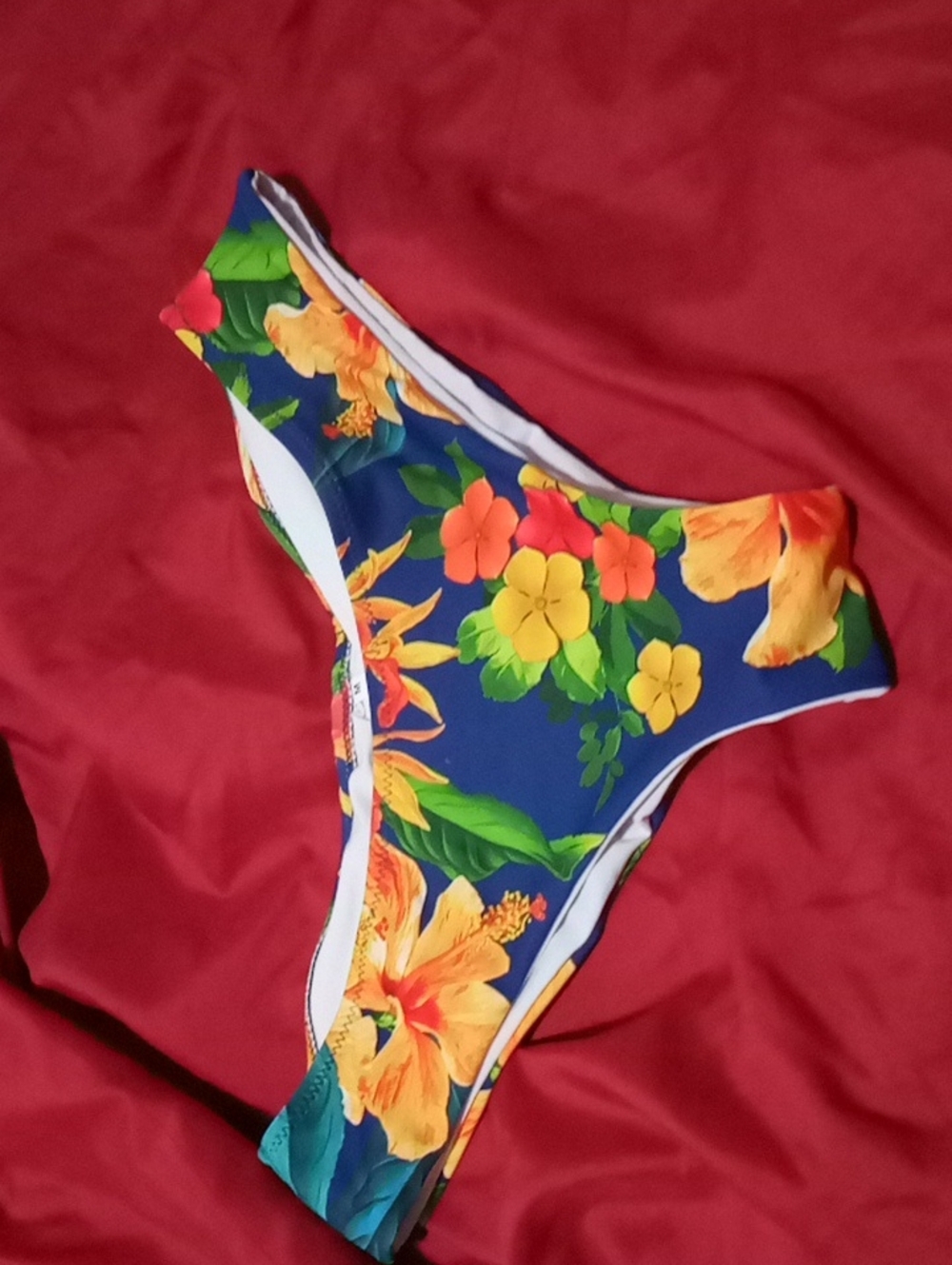 Floral Blue Tropical Bikini Bottom